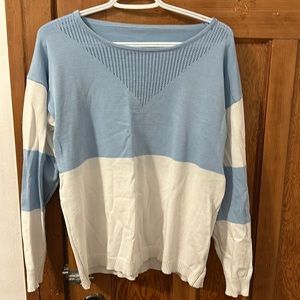 Blue and White sweater